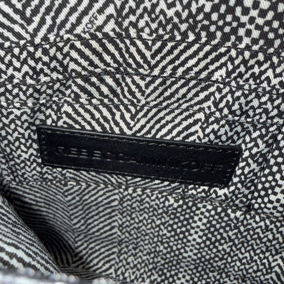 Rebecca Minkoff Black Leather Envelope Clutch with zipper detail - Picture 9 of 11